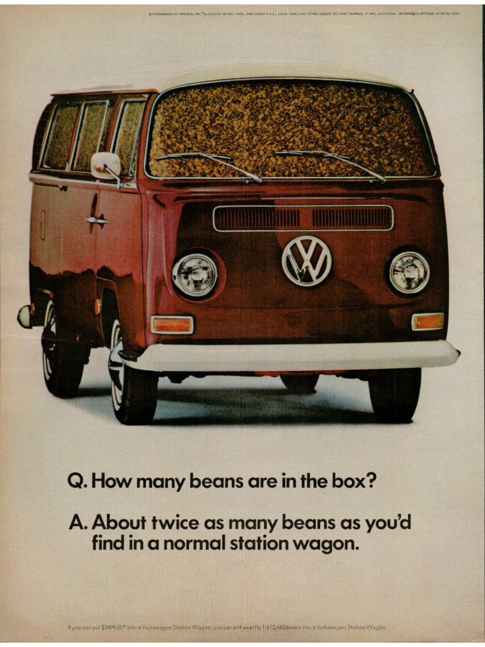 1968 Volkswagen Station Wagon with Whitewalls Vintage Print Ad (L2)